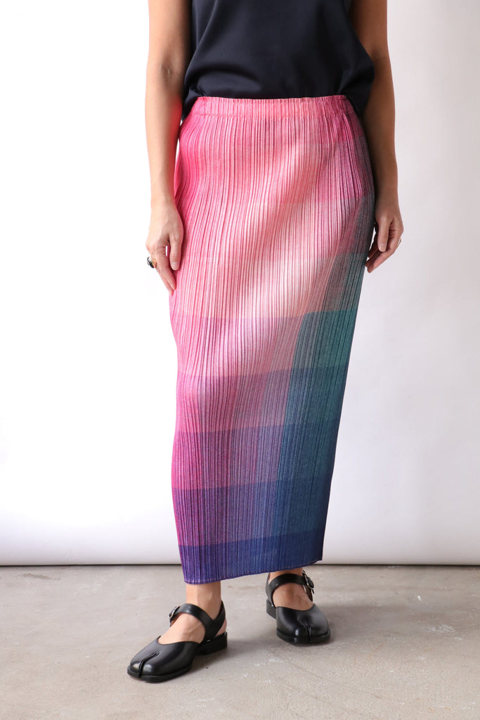 Pleats Please Issey Miyake Photon Skirt in Pink no.22 Bottoms Pleats Please by Issey Miyake 