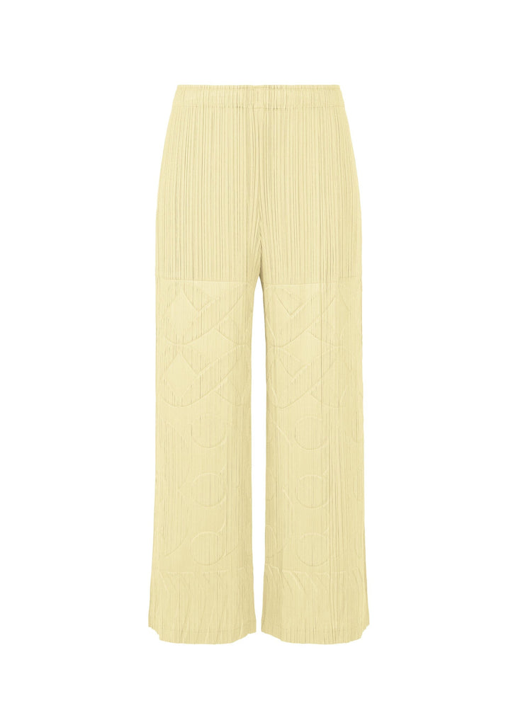Pleats Please Issey Miyake Tune Pants in Ivory Bottoms Pleats Please by Issey Miyake 