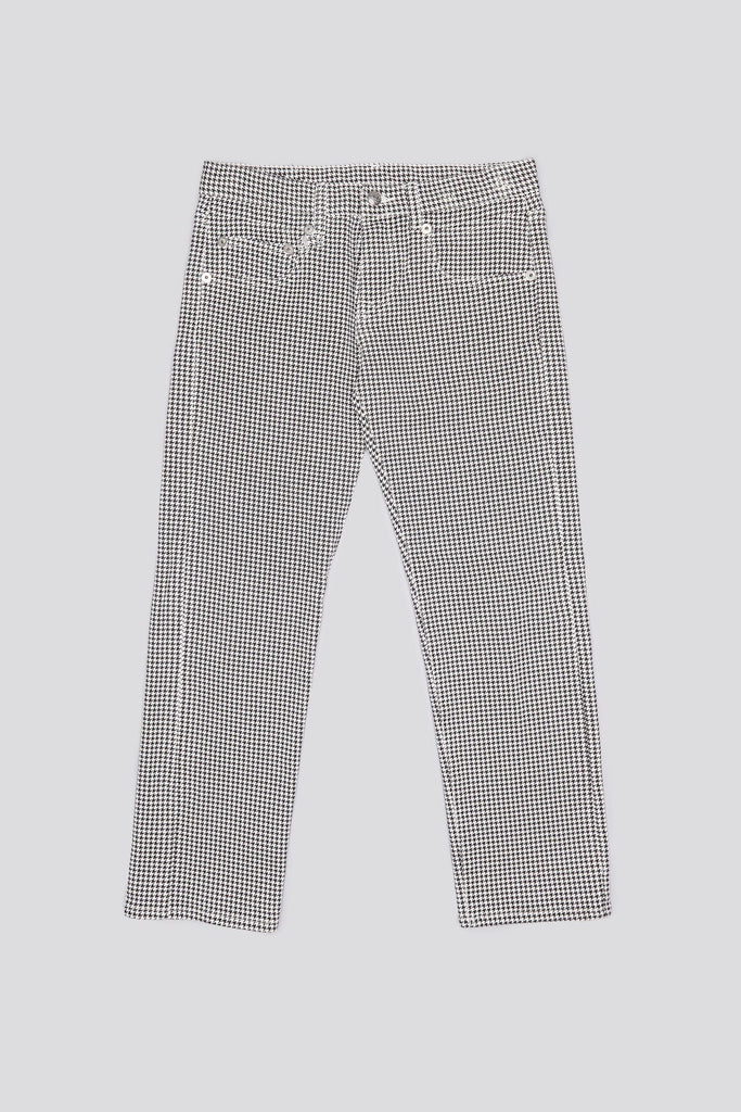 R13 Boy Straight in Printed Houndstooth Bottoms R13 