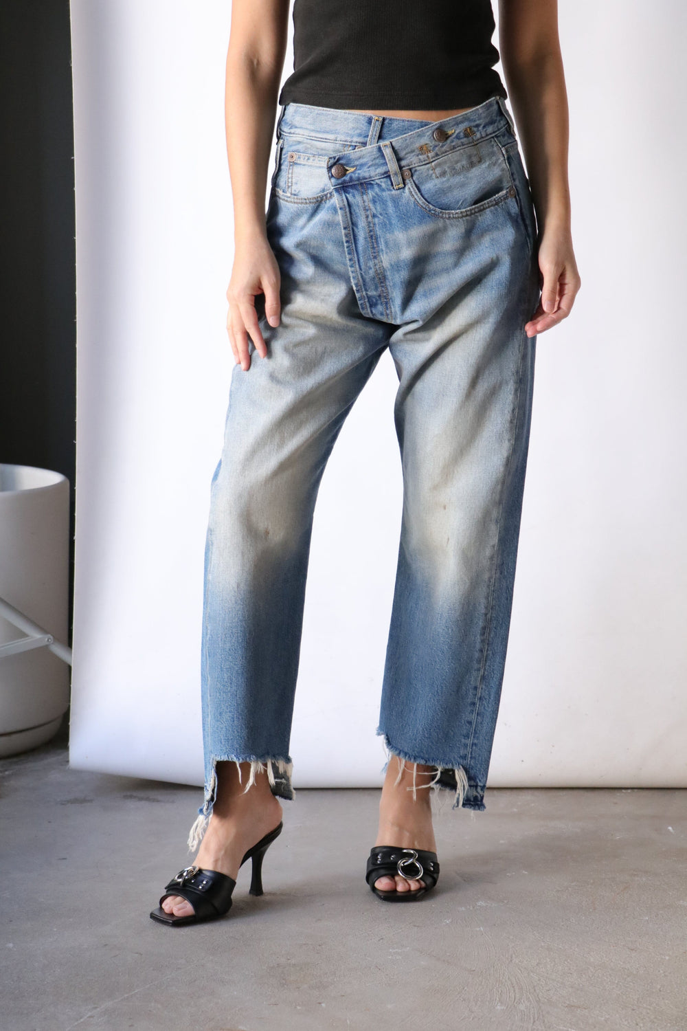 R13 Cross Over Jean in Turner Blue | WE ARE ICONIC