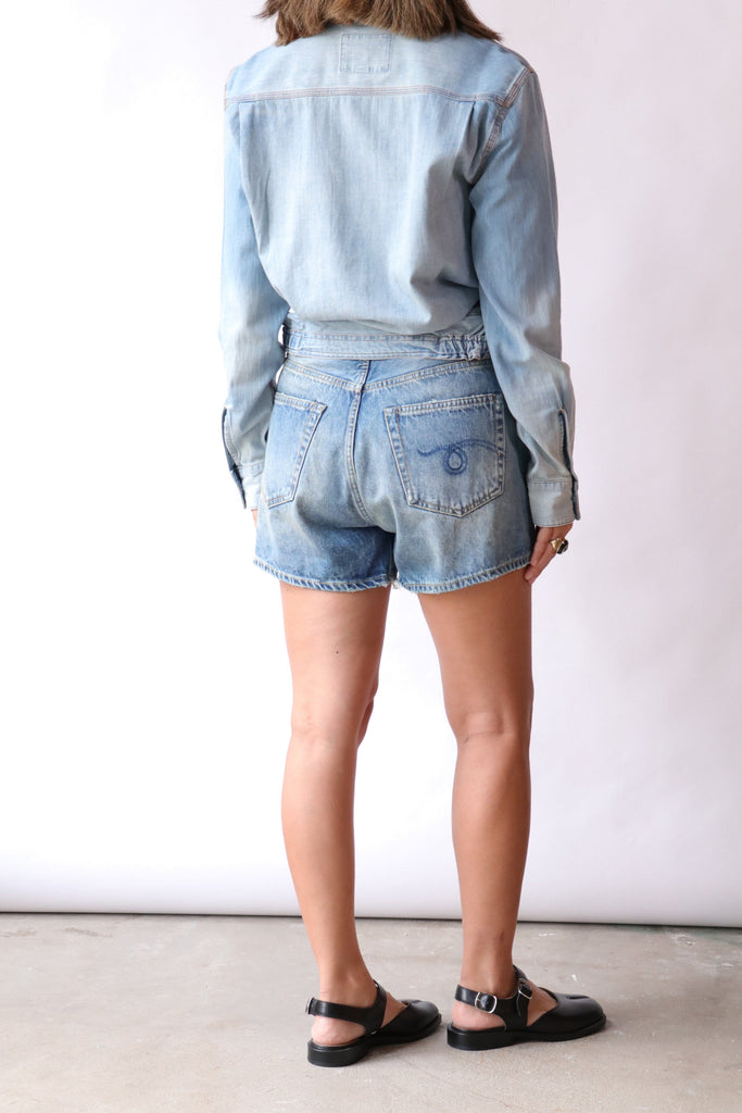 R13 Crossover Short in Bain Blue Bottoms R13 