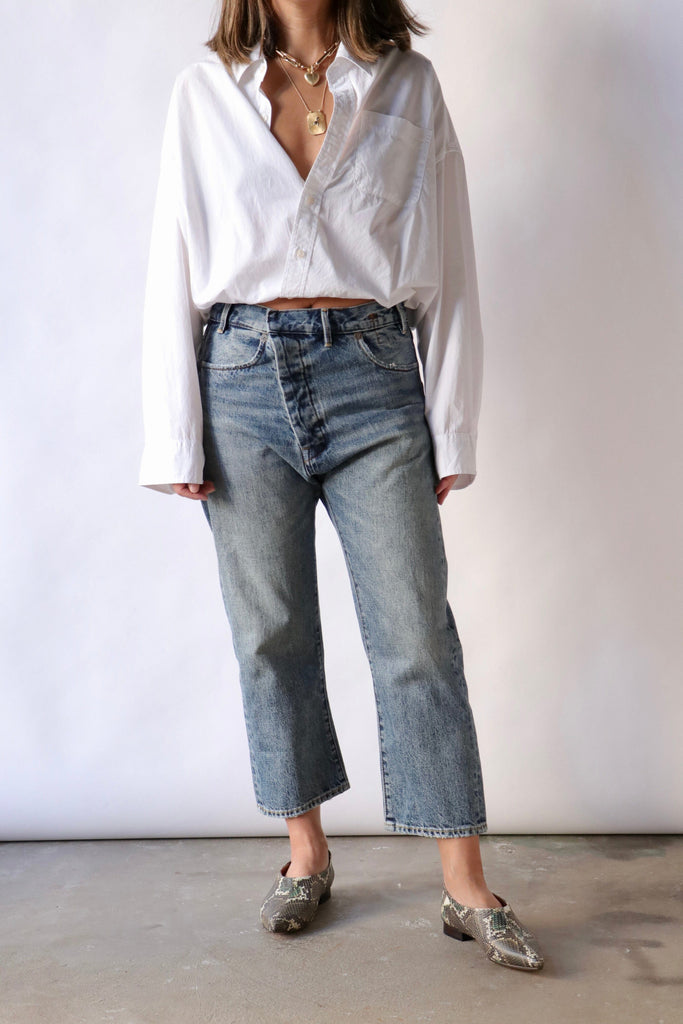 R13 Exene Jean in Barter Indigo Bottoms R13 