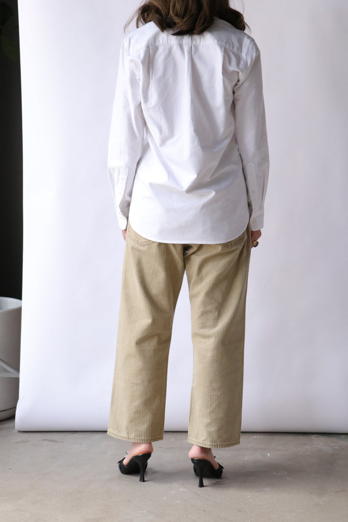 R13 Foldback Shirt in White Oxford tops-blouses R13 