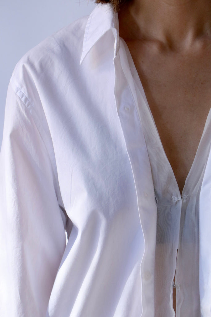 R13 Foldout Shirt in White tops-blouses R13 