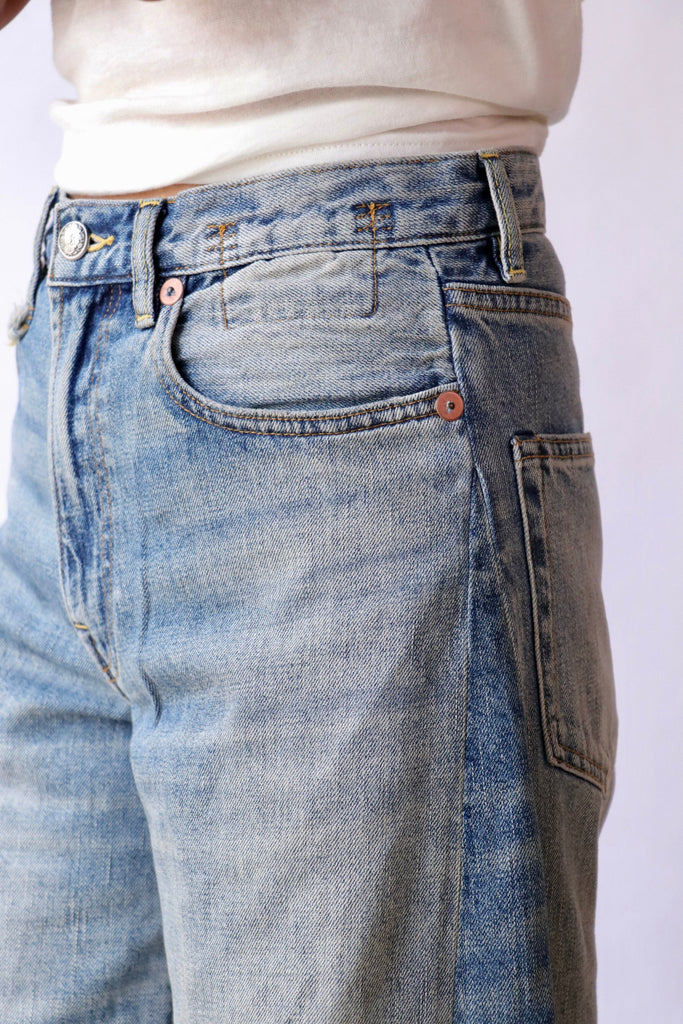 R13 Insert D'arcy Loose Jean in Vintage Indigo Color Bottoms R13 