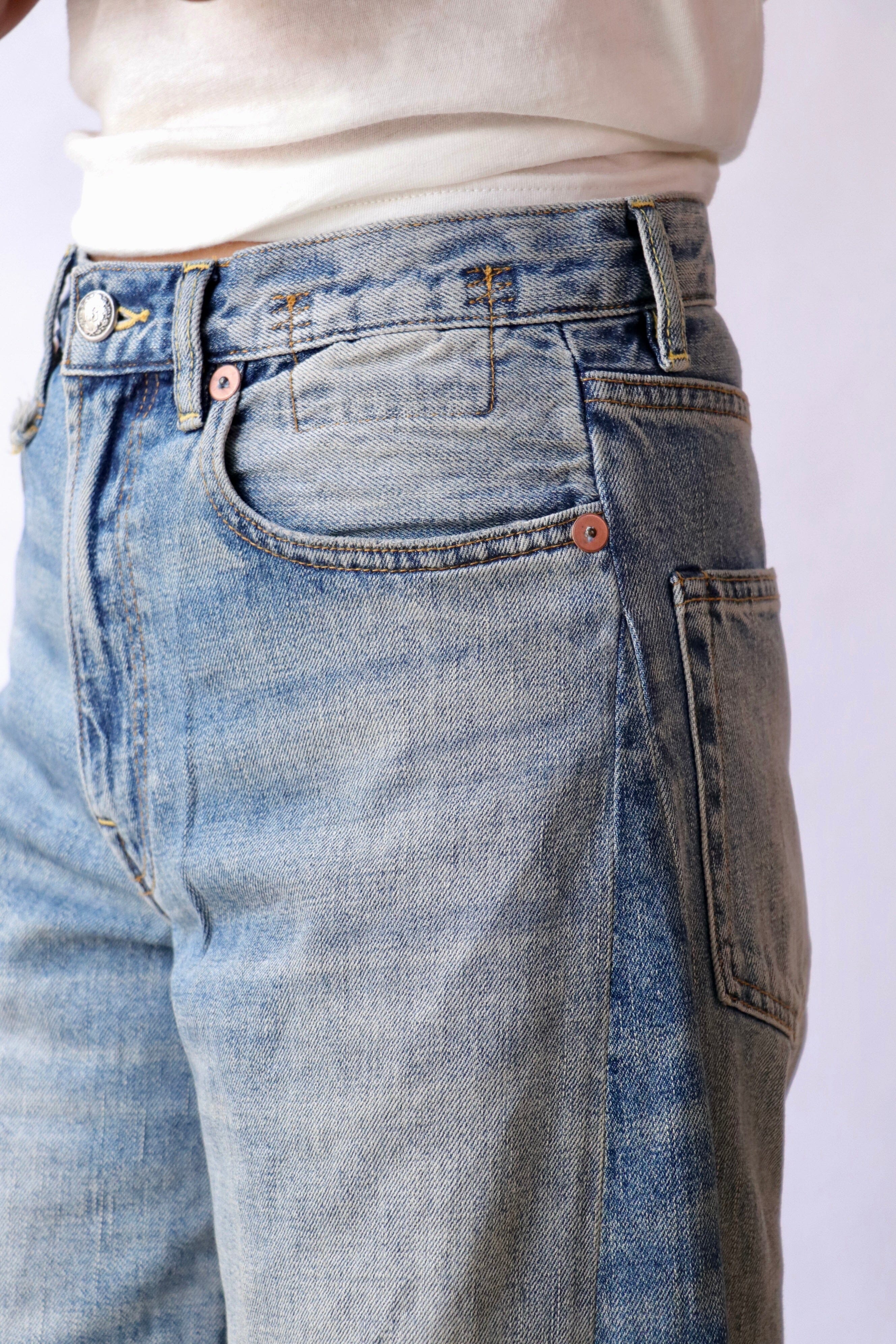R13 Insert D'arcy Loose Jean in Vintage Indigo Color | WE ARE ICONIC