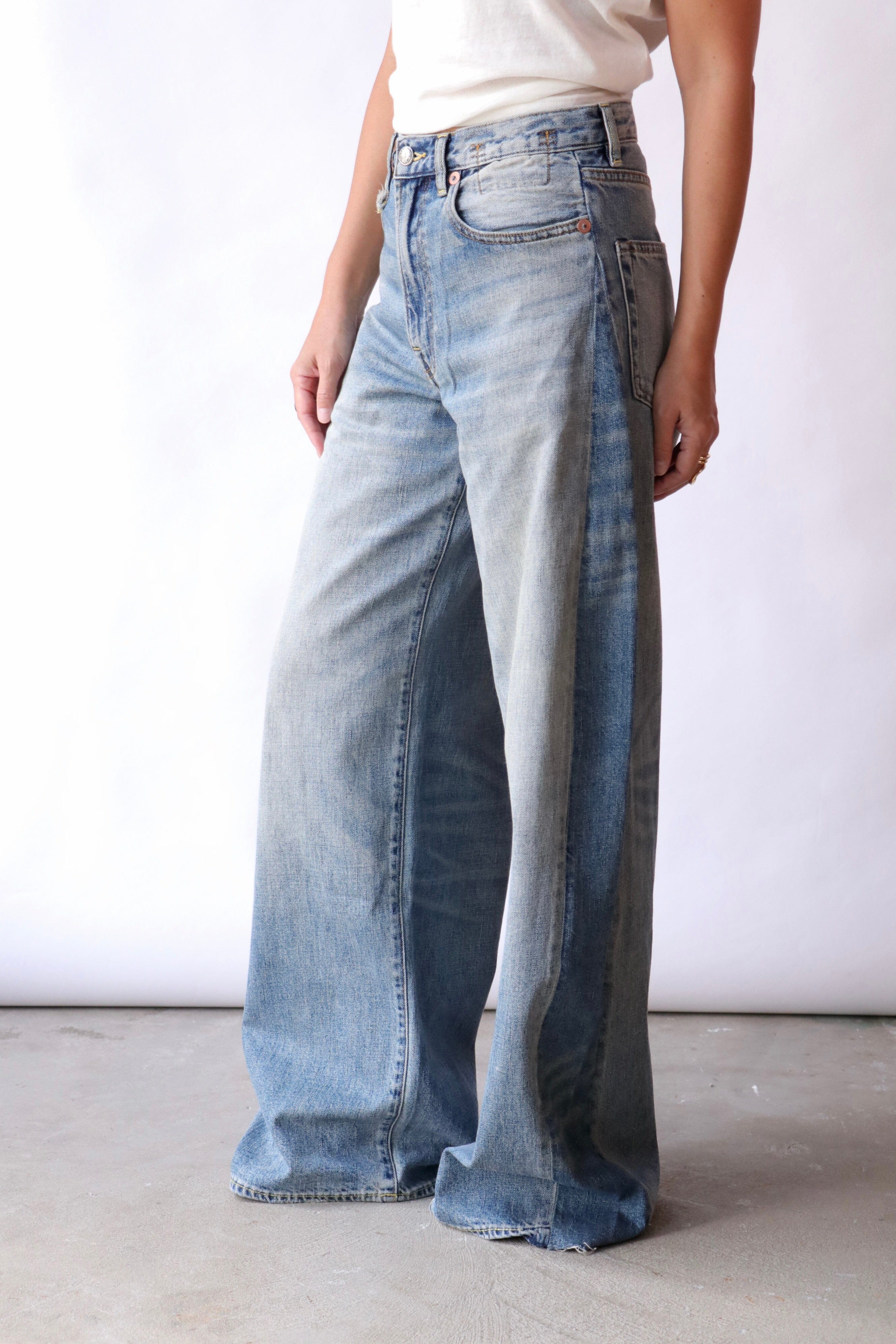 R13 Insert D'arcy Loose Jean in Vintage Indigo Color | WE ARE ICONIC