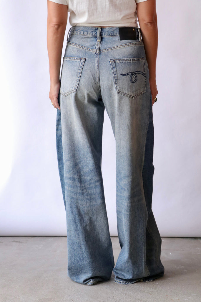 R13 Insert D'arcy Loose Jean in Vintage Indigo Color Bottoms R13 
