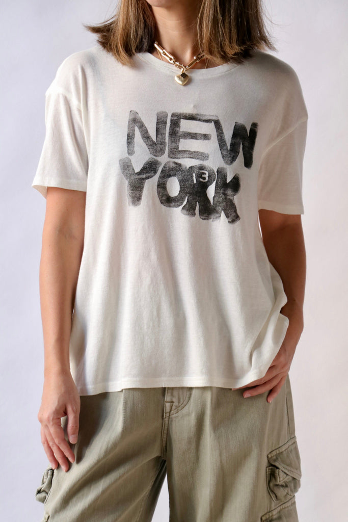 R13 Ny Relaxed T in Ecru T-Shirts & Tanks R13 