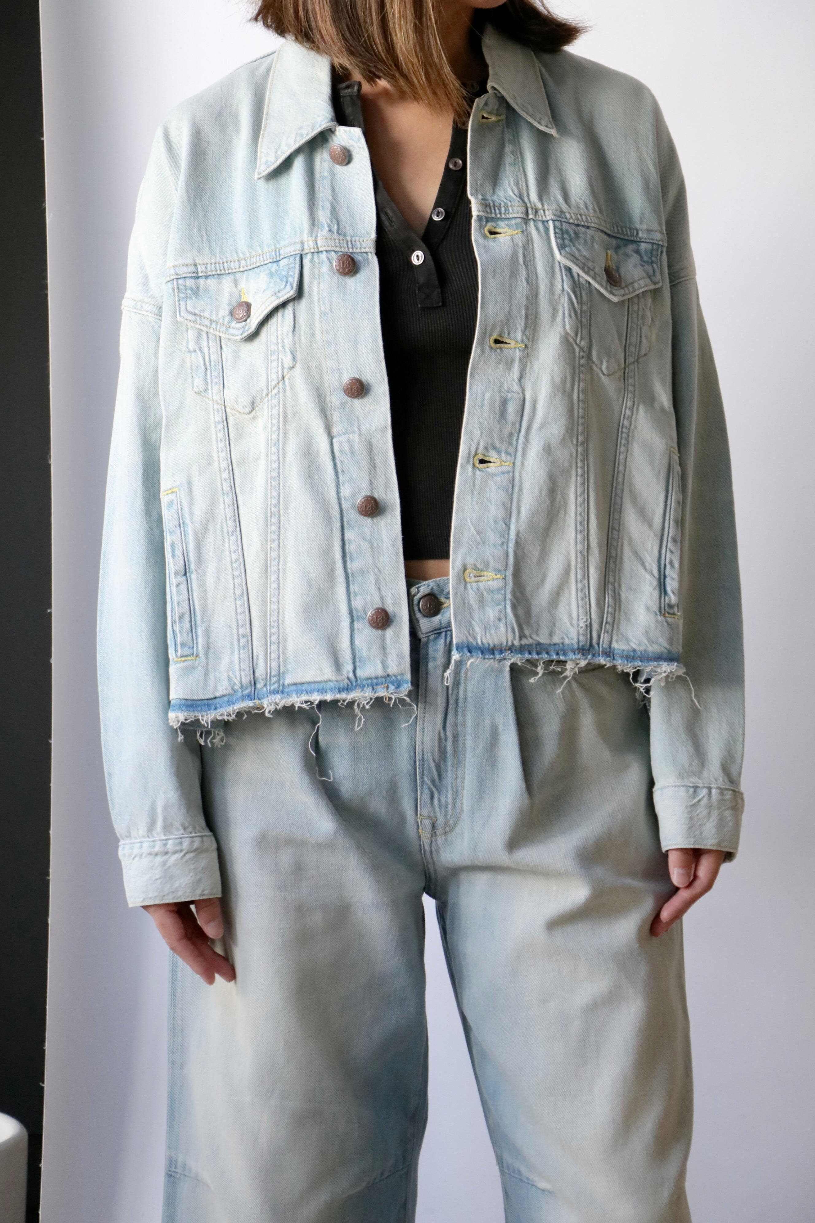 楽天市場】YOKE・ヨーク 23SS CUT-OFF WIDE DENIM TRUCKER