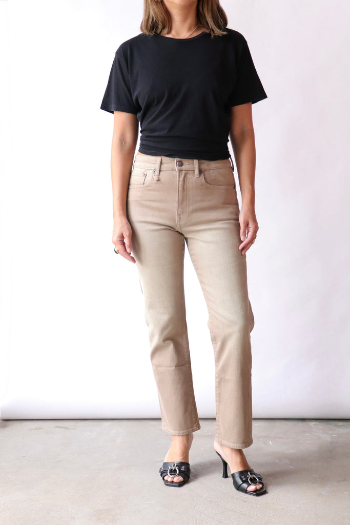 R13 Romeo Jean in Clean Sawdust Stretch Bottoms R13 