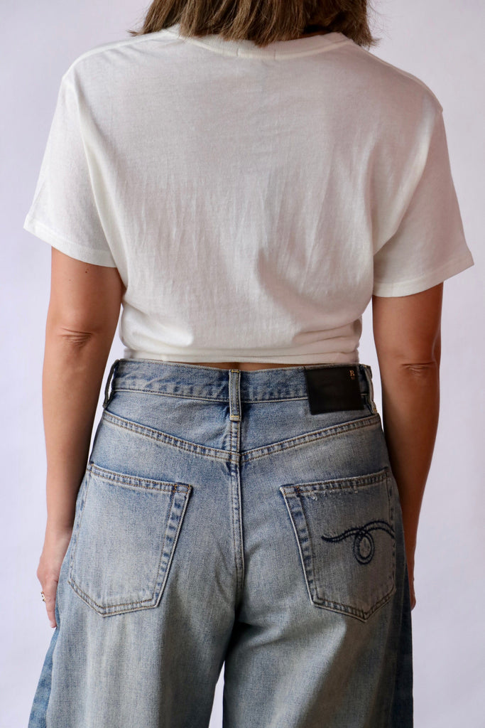 R13 Tight Waist Tee in White T-Shirts & Tanks R13 