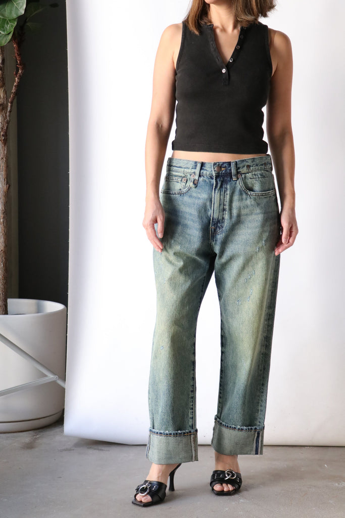 R13 X-BF Jeans in Clinton Blue Bottoms R13 