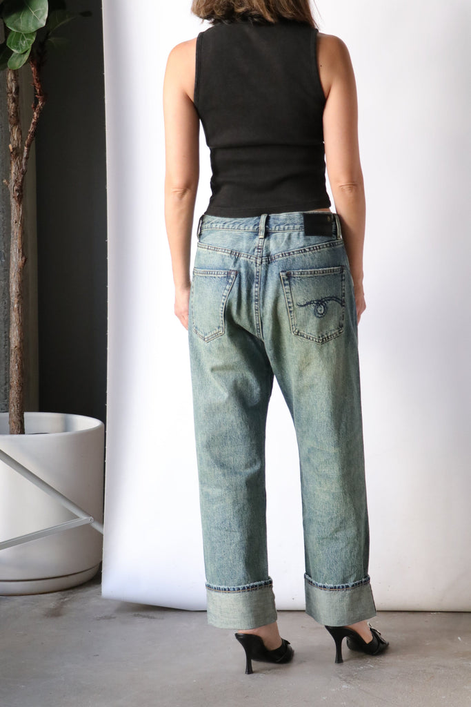 R13 X-BF Jeans in Clinton Blue Bottoms R13 