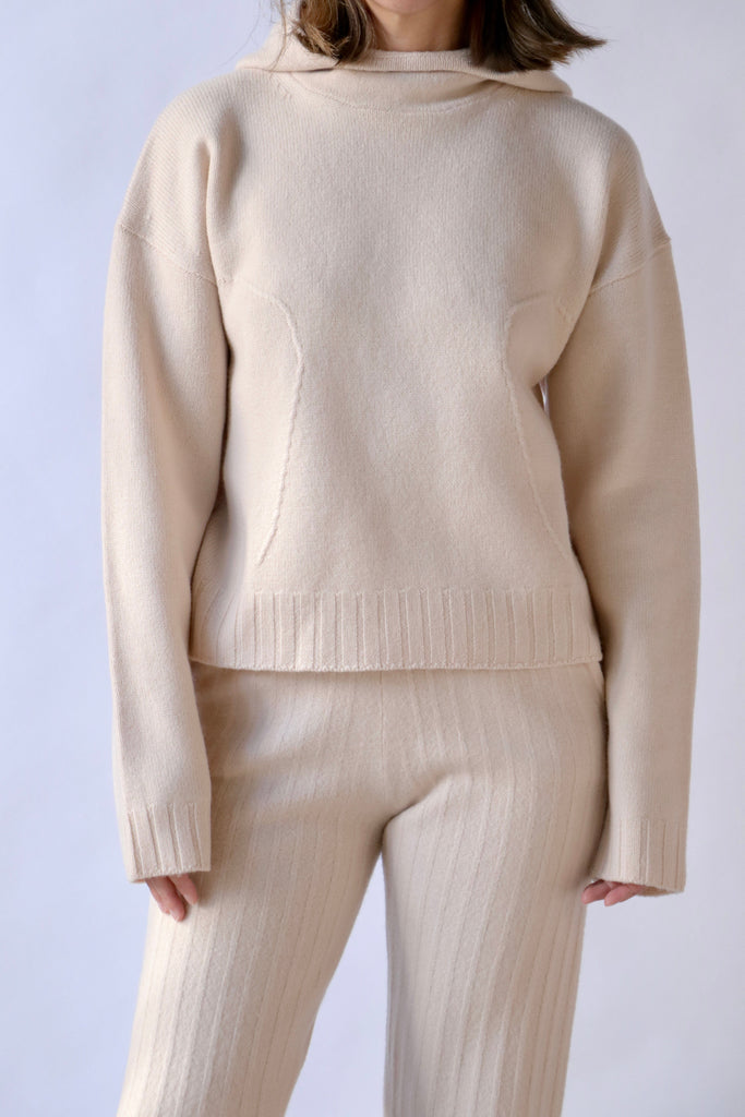 Rachel Comey Alps Hoodie in Cream Sweatshirts Rachel Comey 