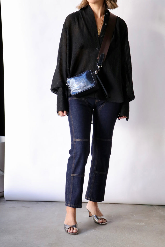 Rachel Comey Becker Top in Black tops-blouses Rachel Comey 