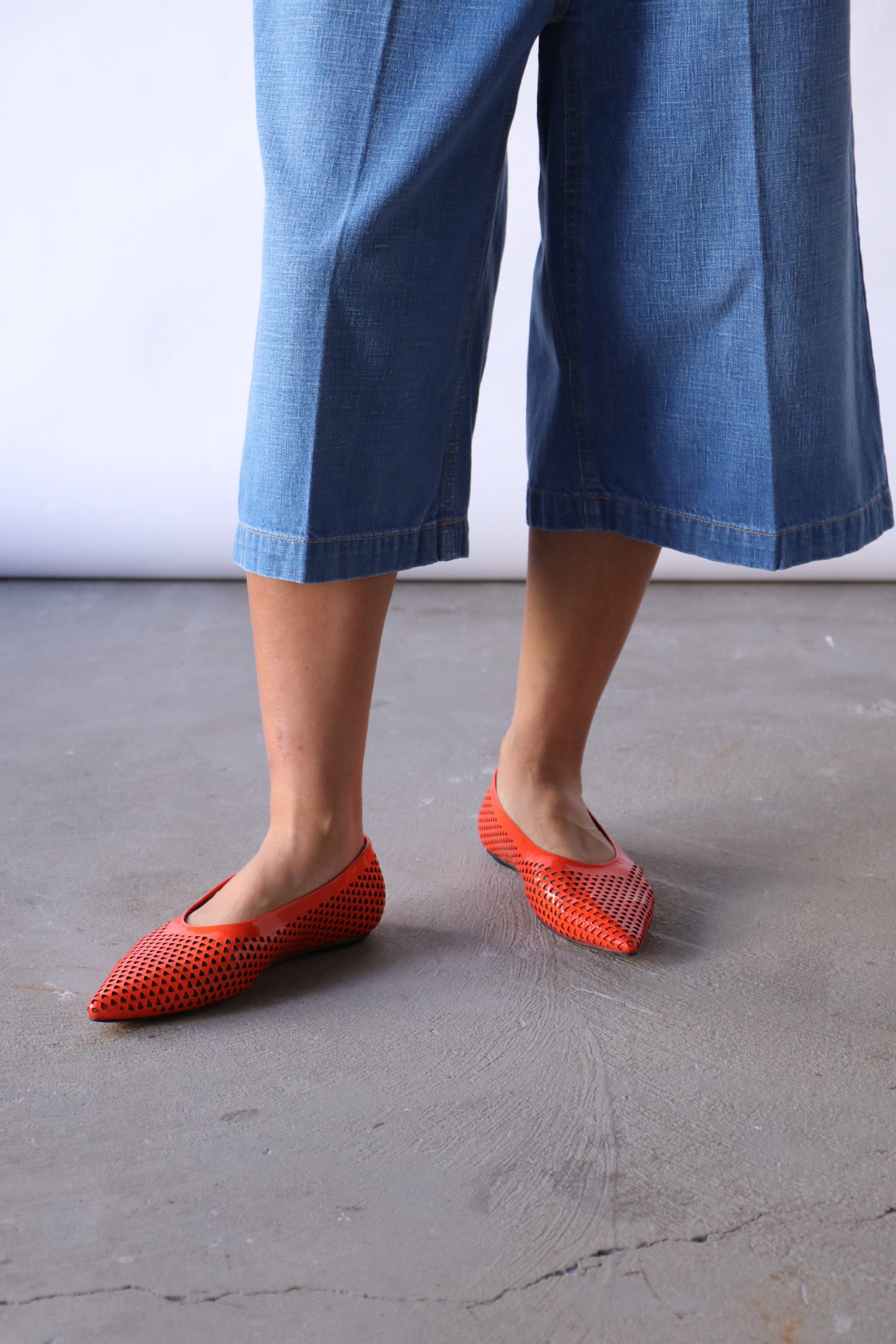 Rachel Comey Clemmie Flat (Mini Punch) in Traffic | WE ARE ICONIC