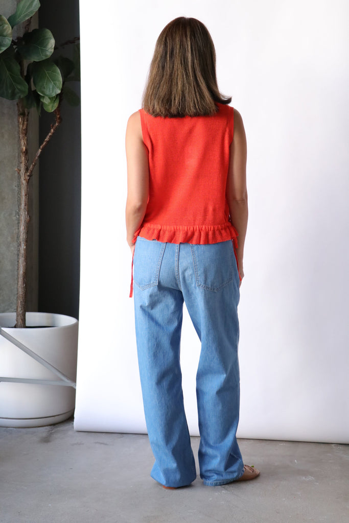 Rachel Comey New Aires Top in Coral tops-blouses Rachel Comey 