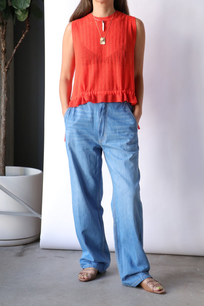 Rachel Comey New Aires Top in Coral tops-blouses Rachel Comey 