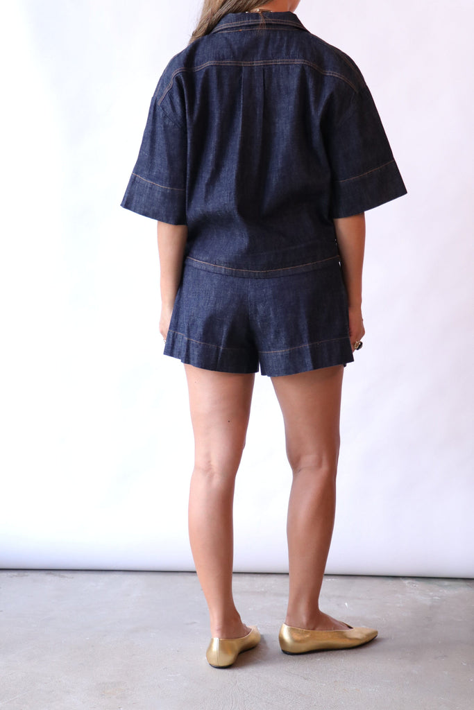 Rachel Comey Port Top in Indigo tops-blouses Rachel Comey 