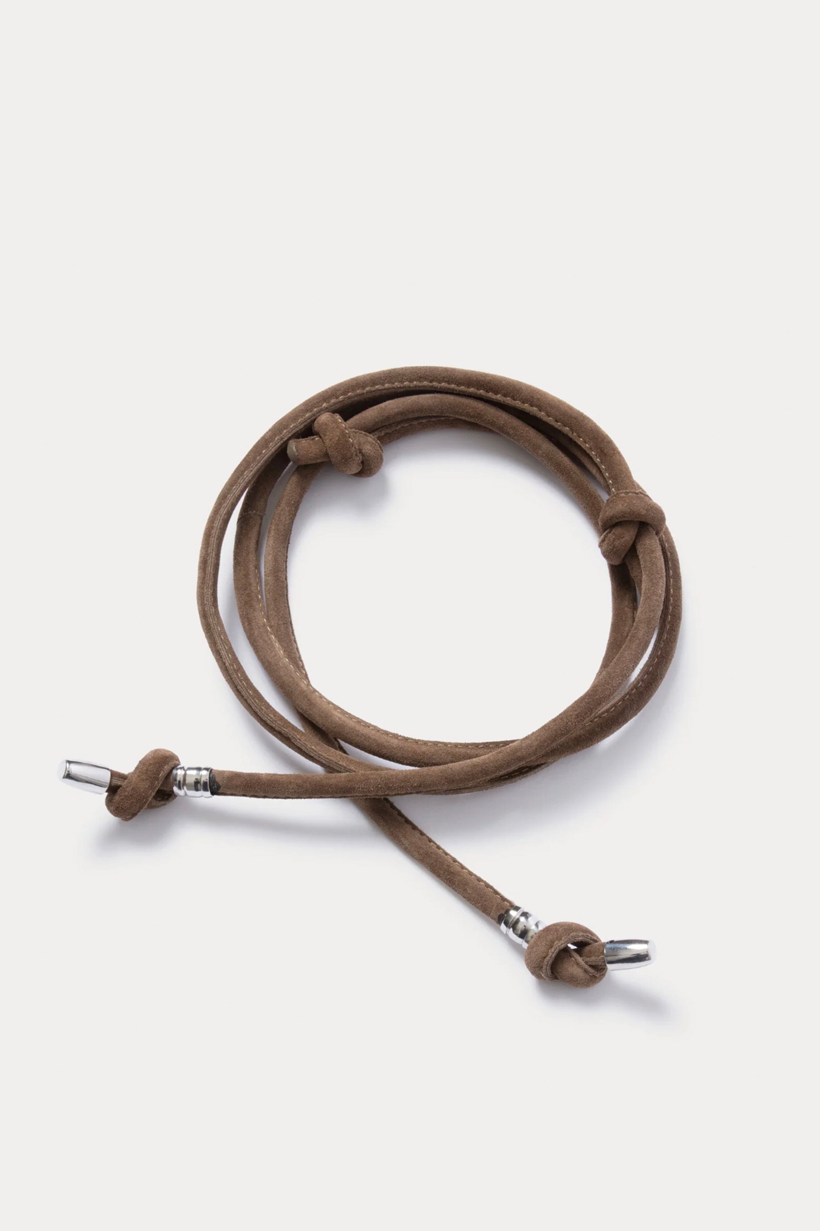 Rachel Comey Tubular Tie Belt w/ Hardware (Mud) | WE ARE ICONIC display picture 2