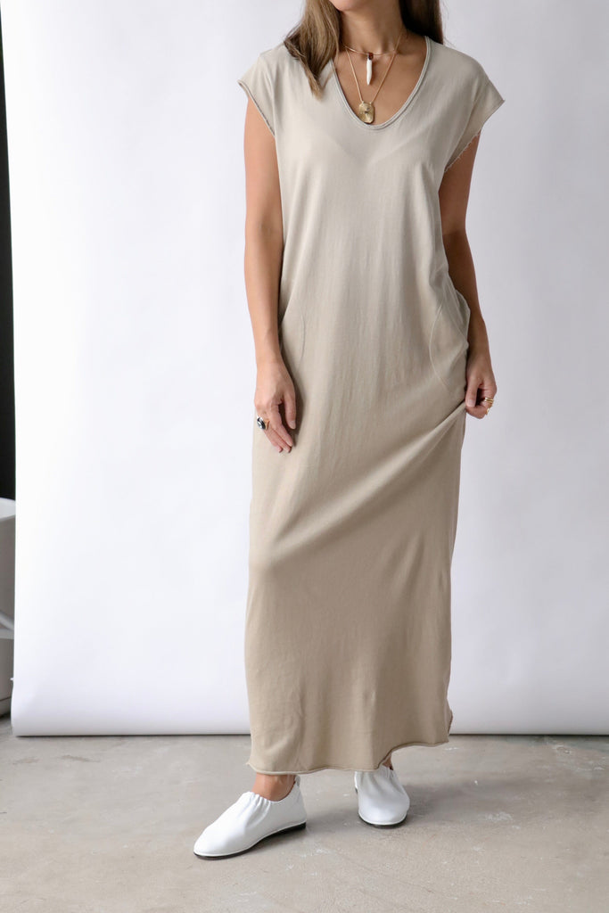 Raquel Allegra Cocoon Dress in Faded Sand Dresses Raquel Allegra 