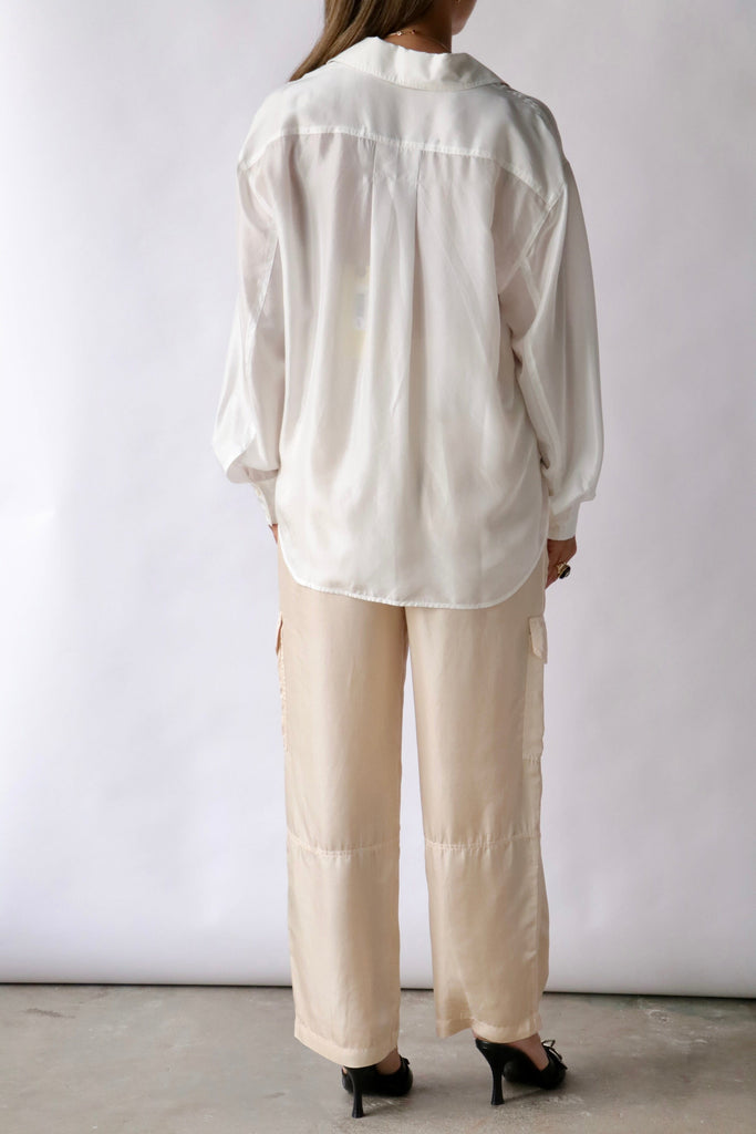 Raquel Allegra Elysian Pant in Cream Bottoms Raquel Allegra 