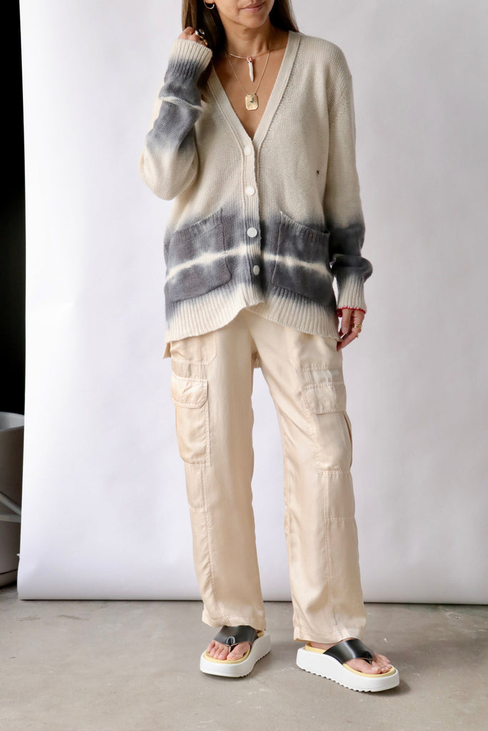 Raquel Allegra Evans Cardigan in Cream Knitwear Raquel Allegra 