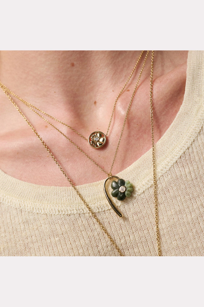 Retrouvai Petite Bonded Flower Pendant Jewelry Retrouvai 