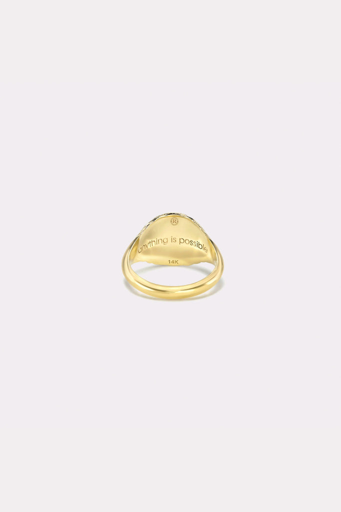 Retrouvai Tiered Fantasy Signet - Flying pig Jewelry Retrouvai 