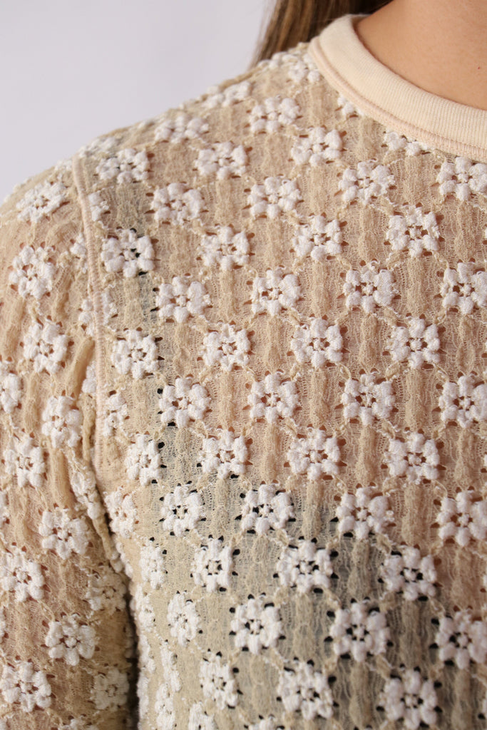 Tanaka Long Sleeve Tee in Flower tops-blouses Tanaka 