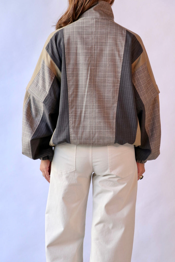 Tanaka Track Jacket in Glen Check Outerwear Tanaka 