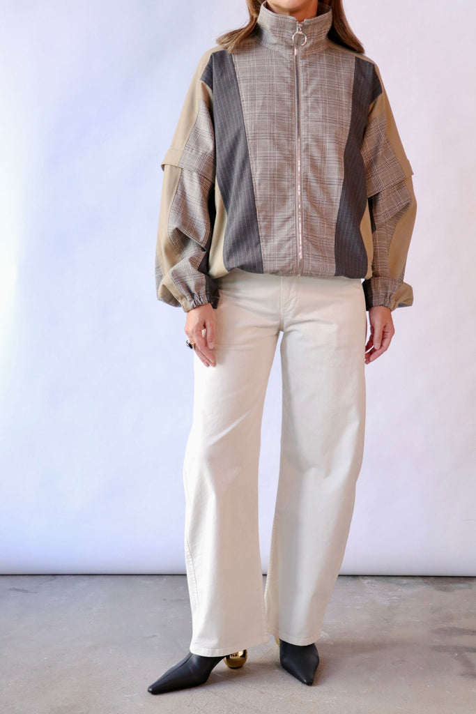Tanaka Track Jacket in Glen Check Outerwear Tanaka 