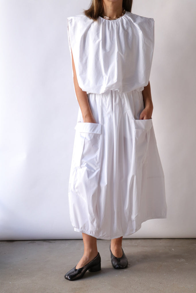 Tela Guglia Skirt in Optical White Bottoms Tela 