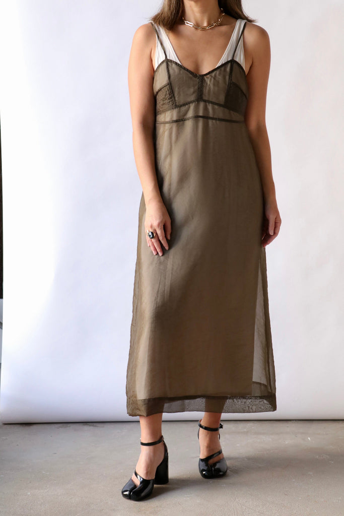 Tela Tebe Dress in Military Green Dresses Tela 