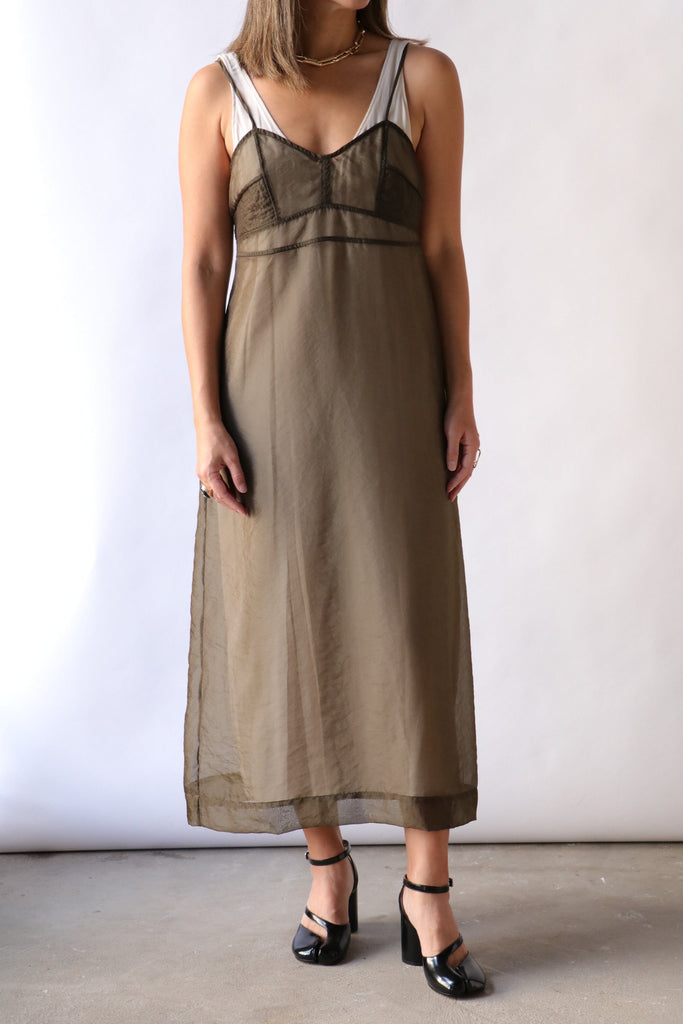 Tela Tebe Dress in Military Green Dresses Tela 