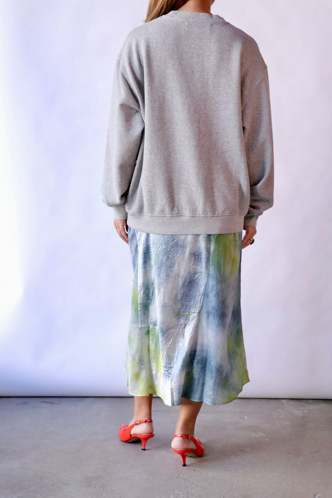 The Elder Statesman Daily Crew in Heather Grey Sweatshirts The Elder Statesman 