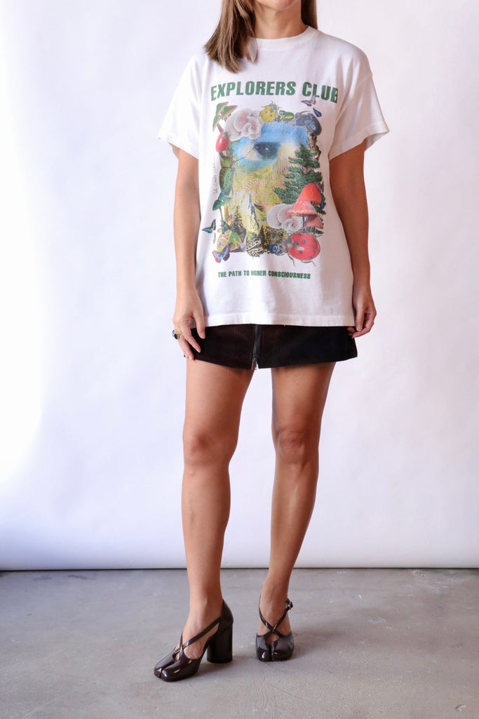 The Elder Statesman Explorers Club Tee in White T-Shirts & Tanks The Elder Statesman 