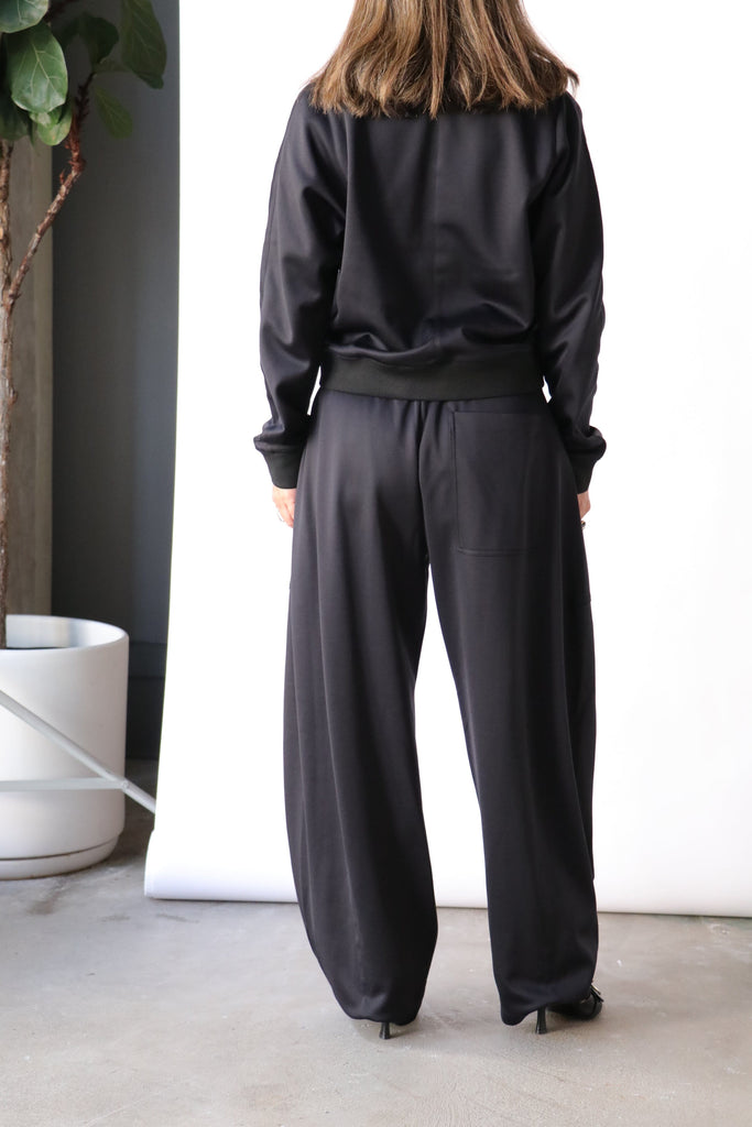 Tibi Active Knit Winslow Pant in Black Bottoms Tibi 