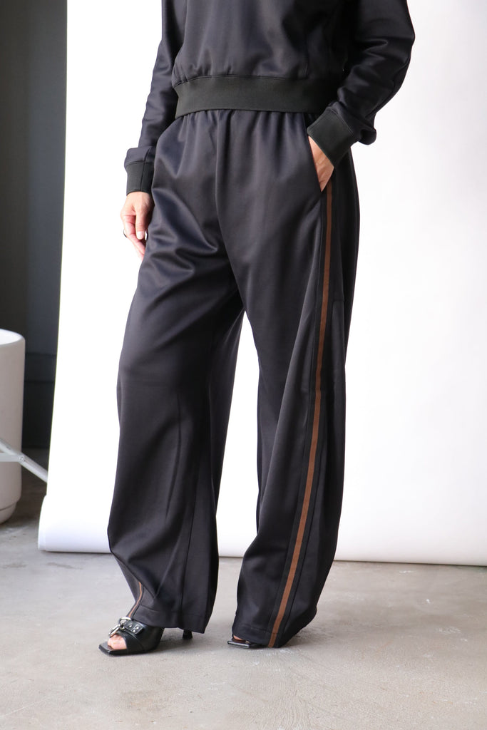 Tibi Active Knit Winslow Pant in Black Bottoms Tibi 