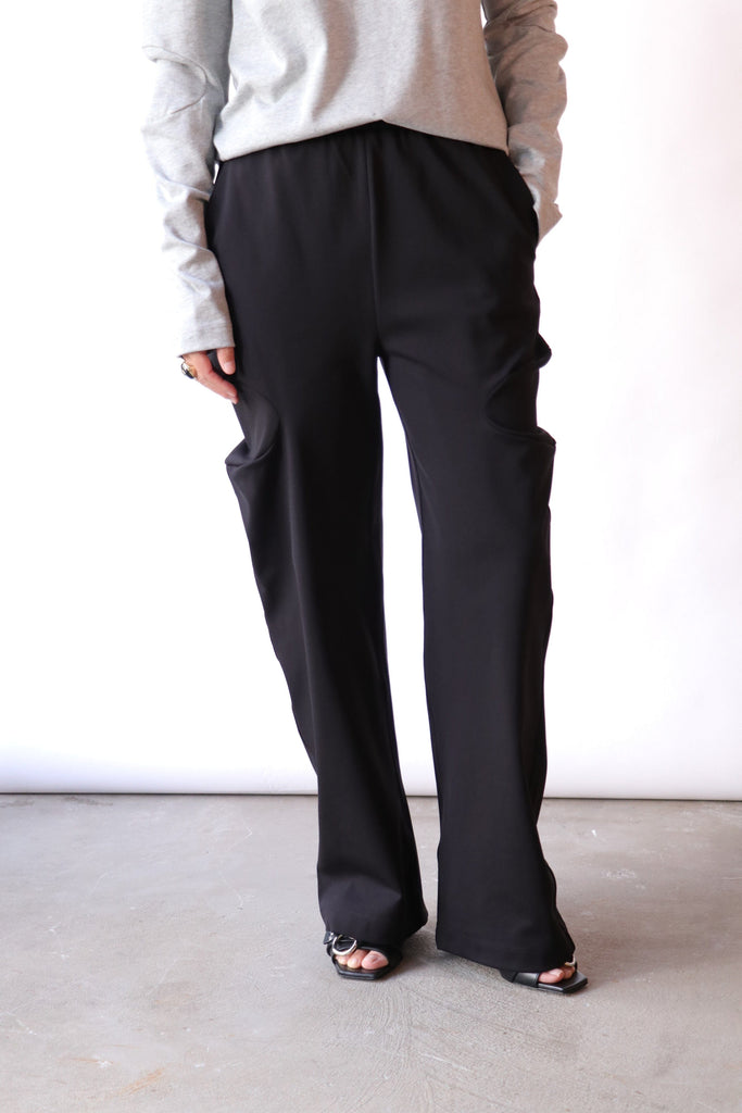 Tibi Compact Ultra Stretch Knit Sculpted Meir Pant Bottoms Tibi 