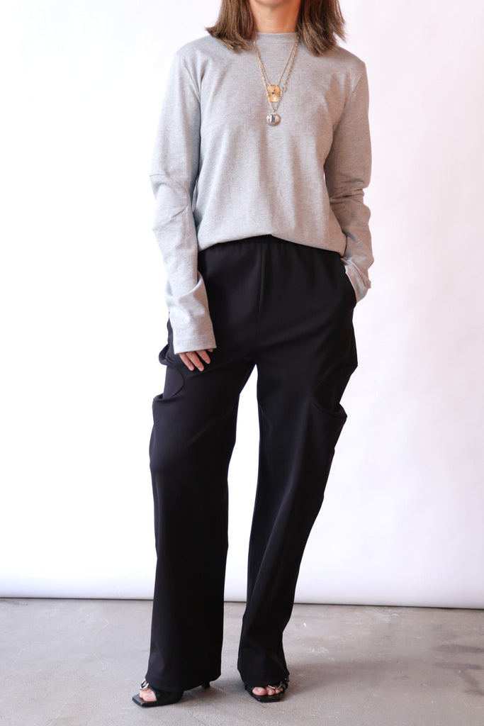 Tibi Compact Ultra Stretch Knit Sculpted Meir Pant Bottoms Tibi 