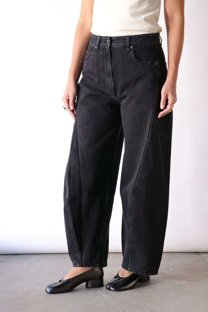 Tibi Denim Sid Jean in Vintage Black Bottoms Tibi 