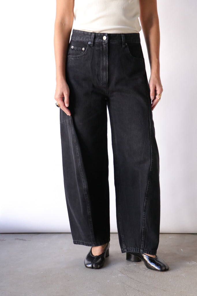 Tibi Denim Sid Jean in Vintage Black Bottoms Tibi 