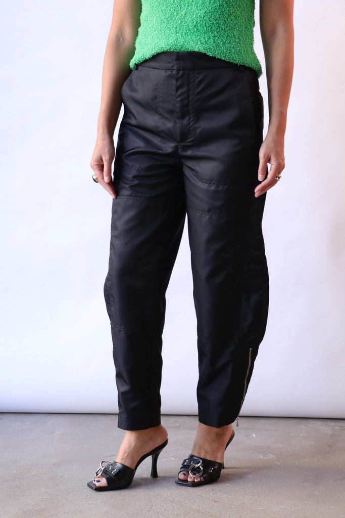 Tibi Eco Nylon Colt Trouser in Navy Bottoms Tibi 