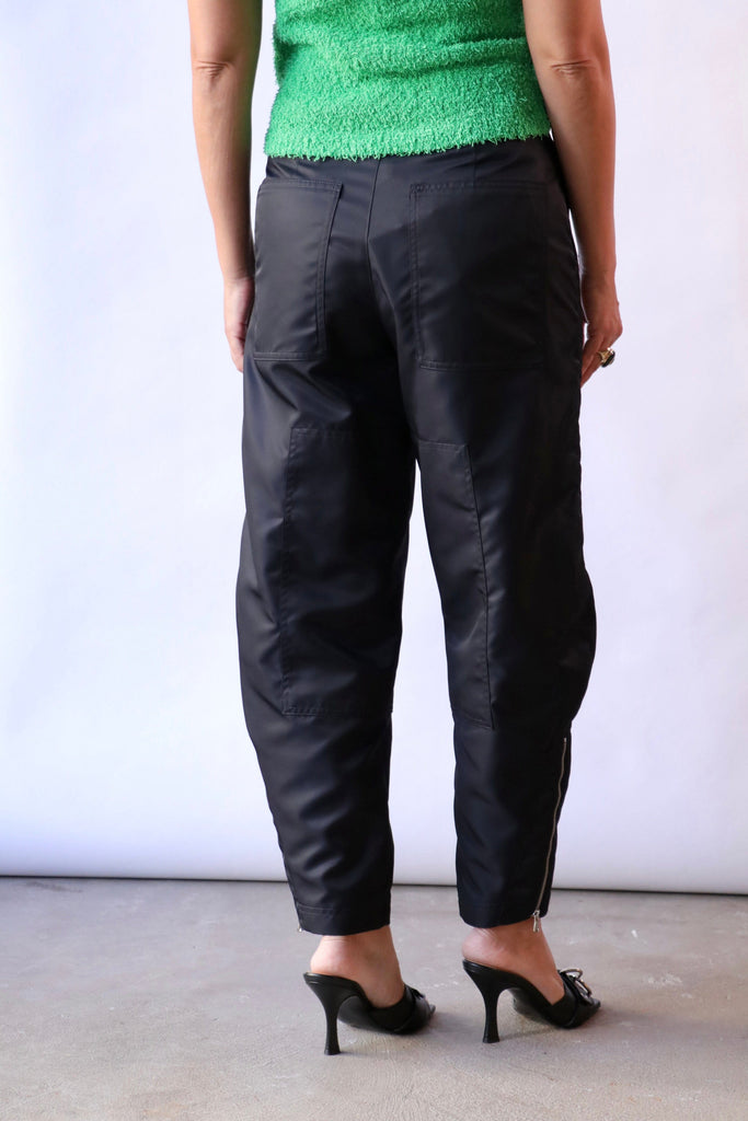 Tibi Eco Nylon Colt Trouser in Navy Bottoms Tibi 