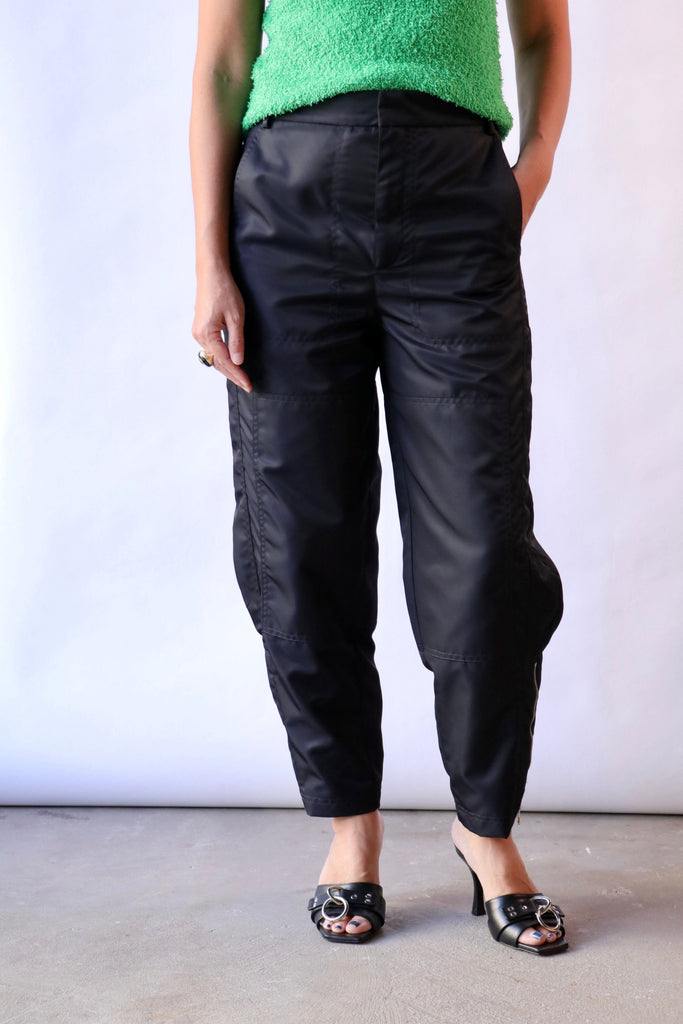 Tibi Eco Nylon Colt Trouser in Navy Bottoms Tibi 