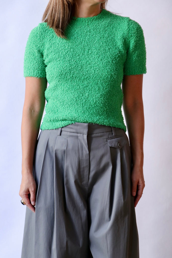 Tibi Serviette Baby T-Shirt in Green tops-blouses Tibi 