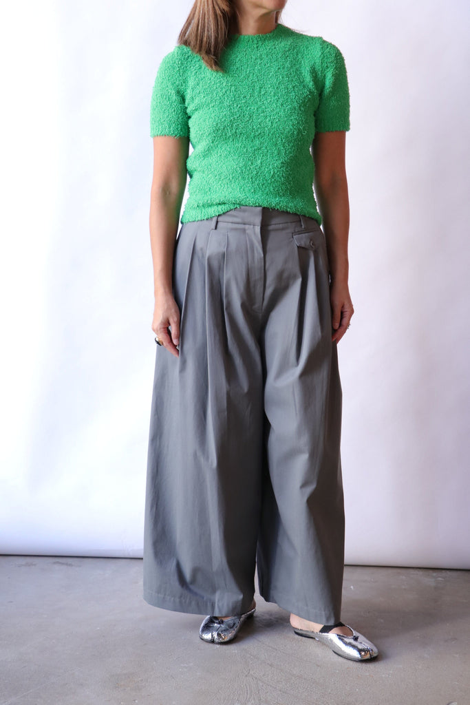 Tibi Serviette Baby T-Shirt in Green tops-blouses Tibi 