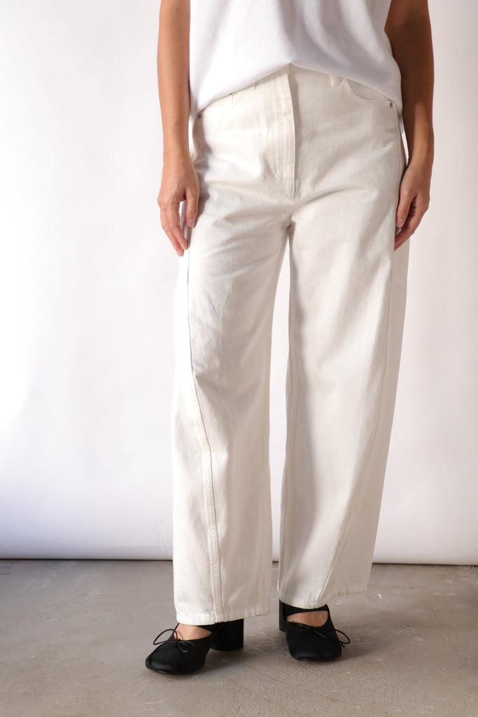 Tibi Spring Denim Sid Jean in White Bottoms Tibi 